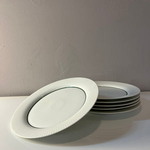 Set: 6x Speiseteller Modulation Secunda grün von Tapio Wirkkala für Rosenthal