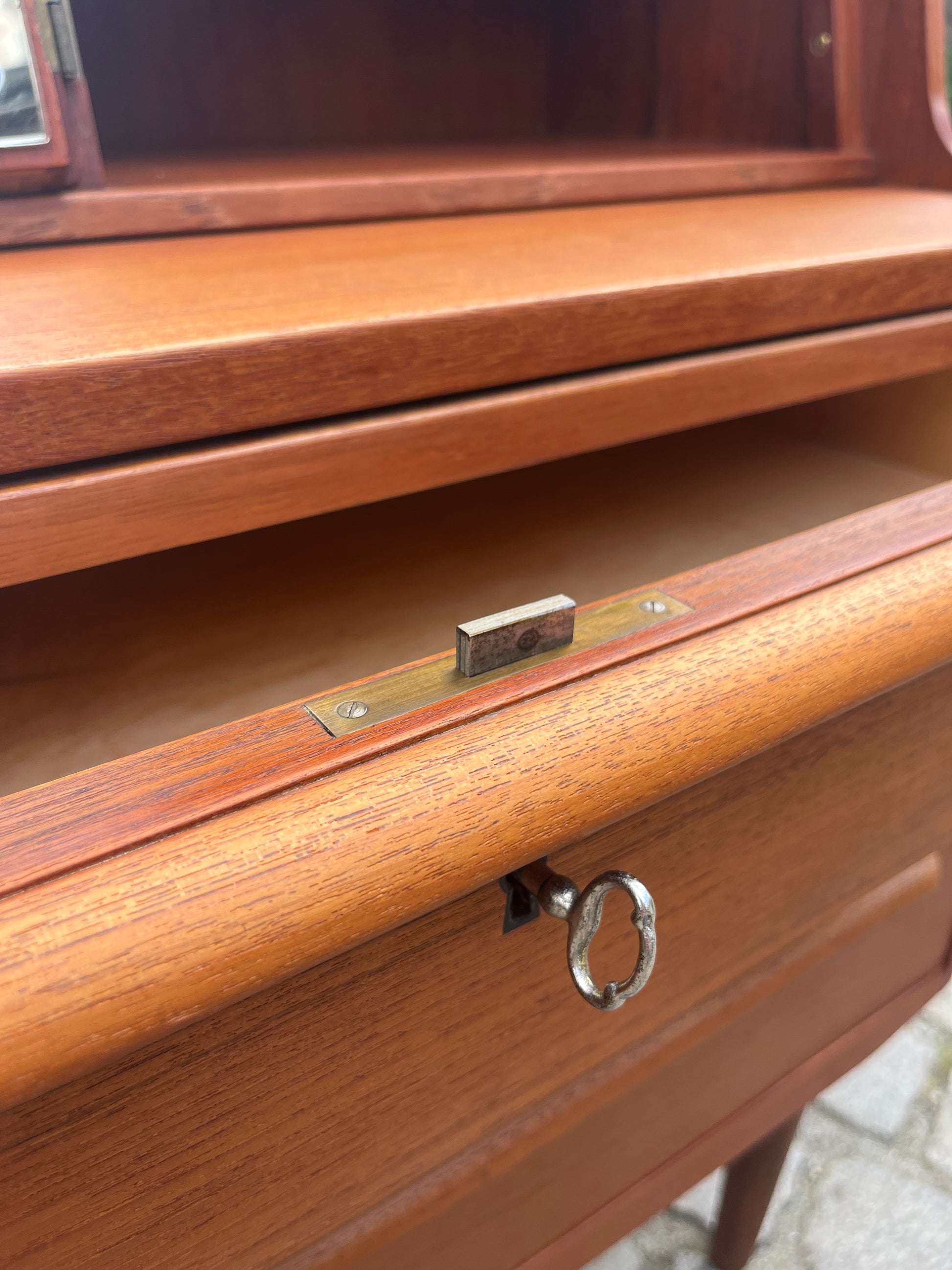 Sekretär Teak mit Spiegel aus Dänemark