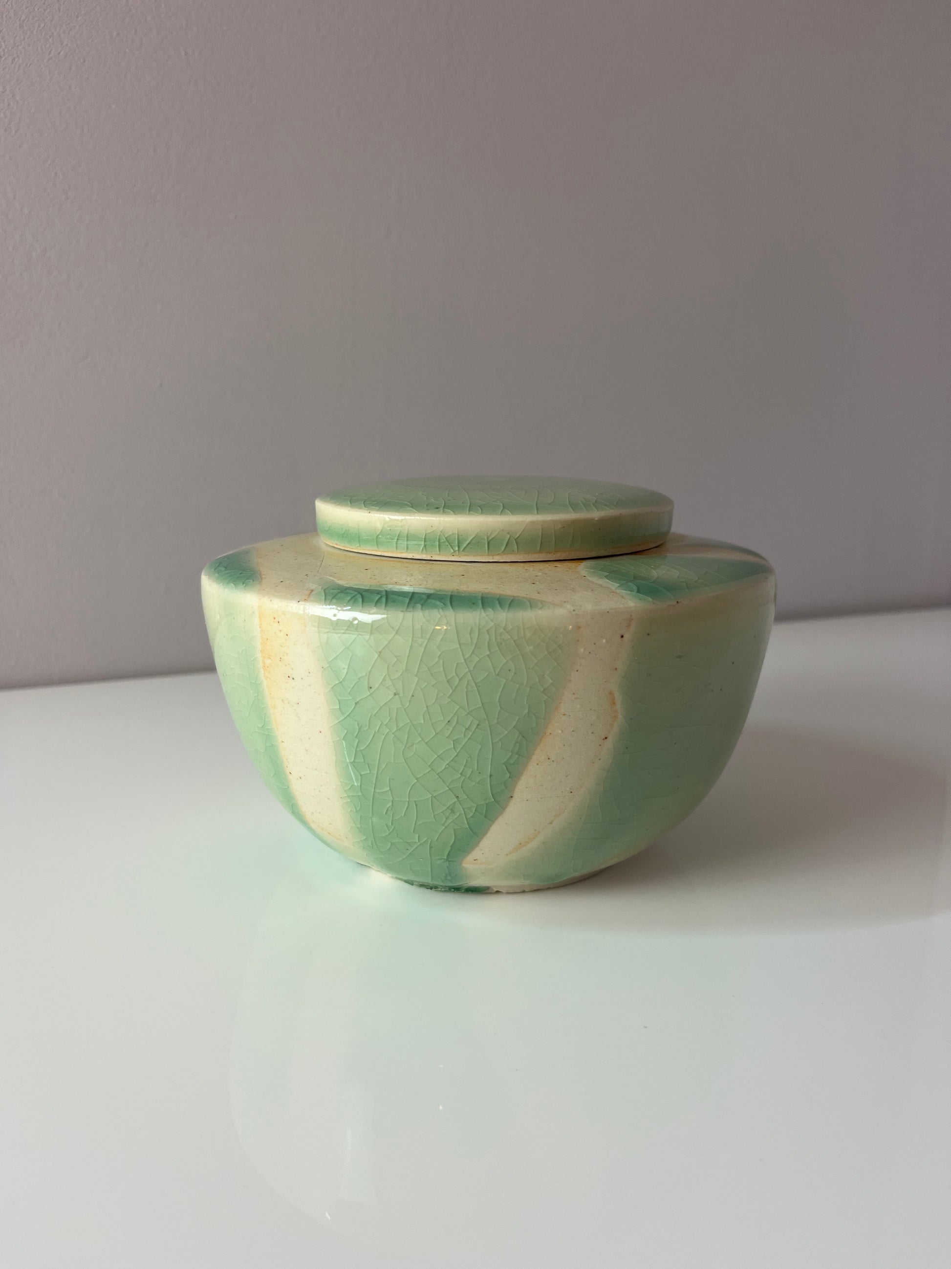 Bonboniere creme mint Keramik