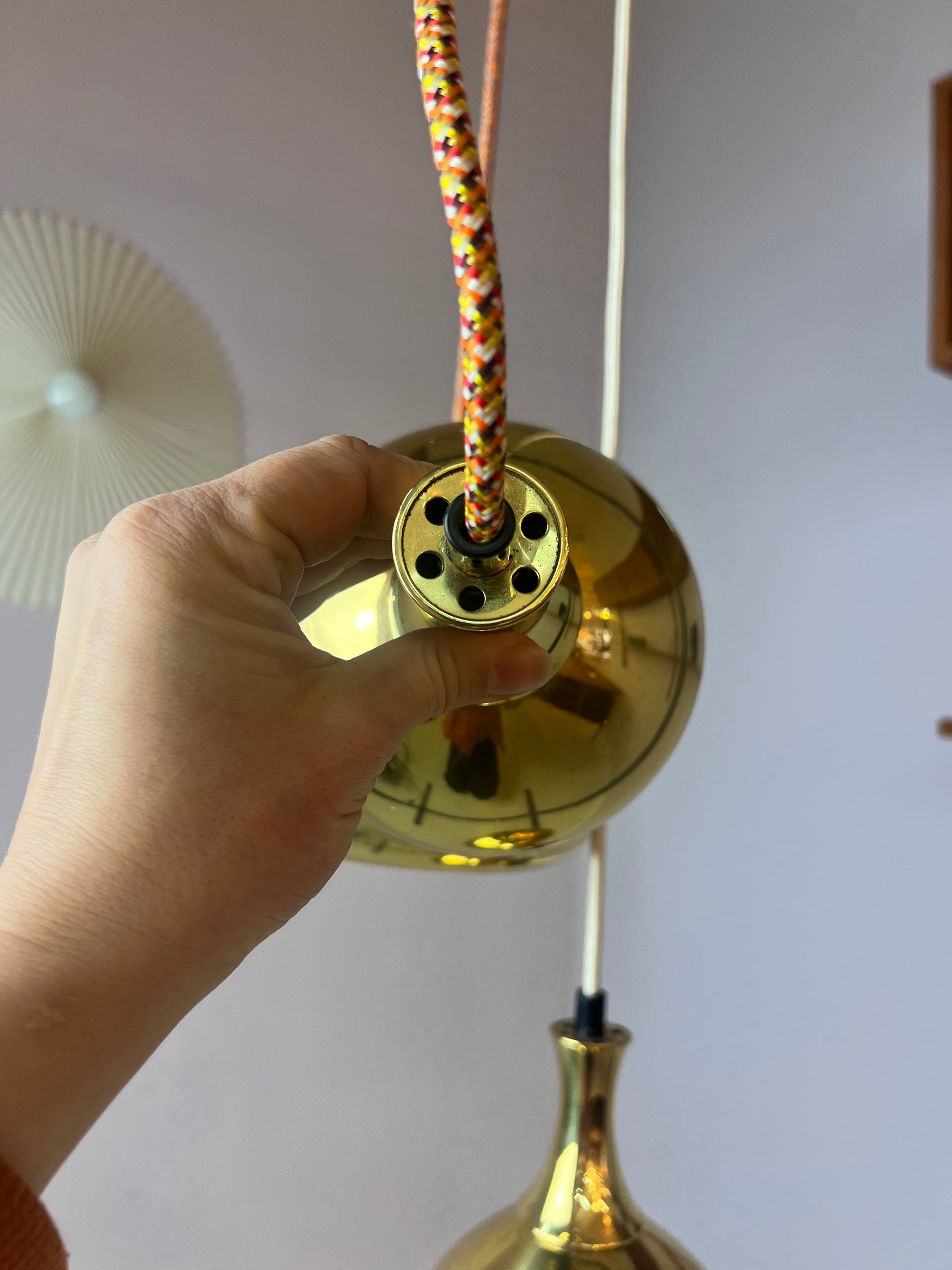 Hängelampe Messing von Scandi Lamp