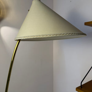 Stehlampe mit Marmorfuß & original Schirm von Rupert Nikoll