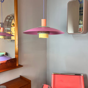 Lamellenlampe pink neu lackiert aus Dänemark