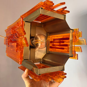 Hängelampe orange von Claus Bolby
