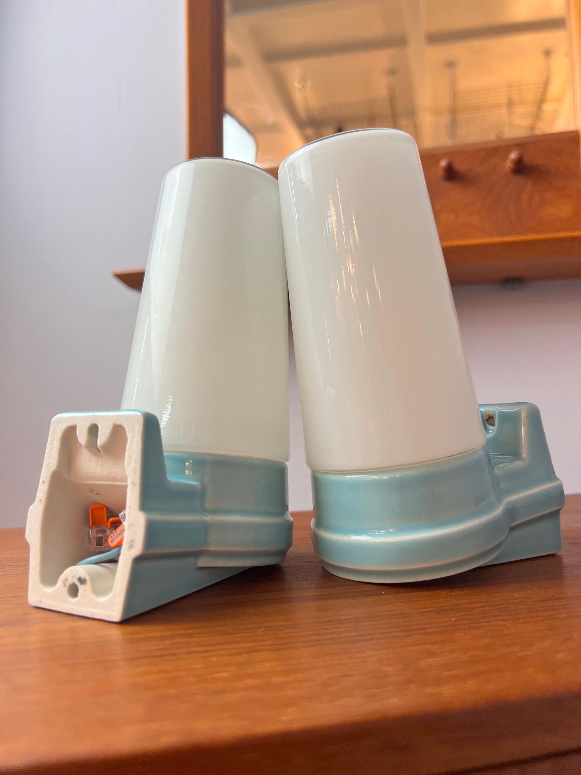 Set: 2x Wandlampe Modell 6080 von Sigvard Bernadotte für Ifö