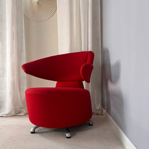 Drehsessel rot von Aki Toshiyuki Kita für Cassina