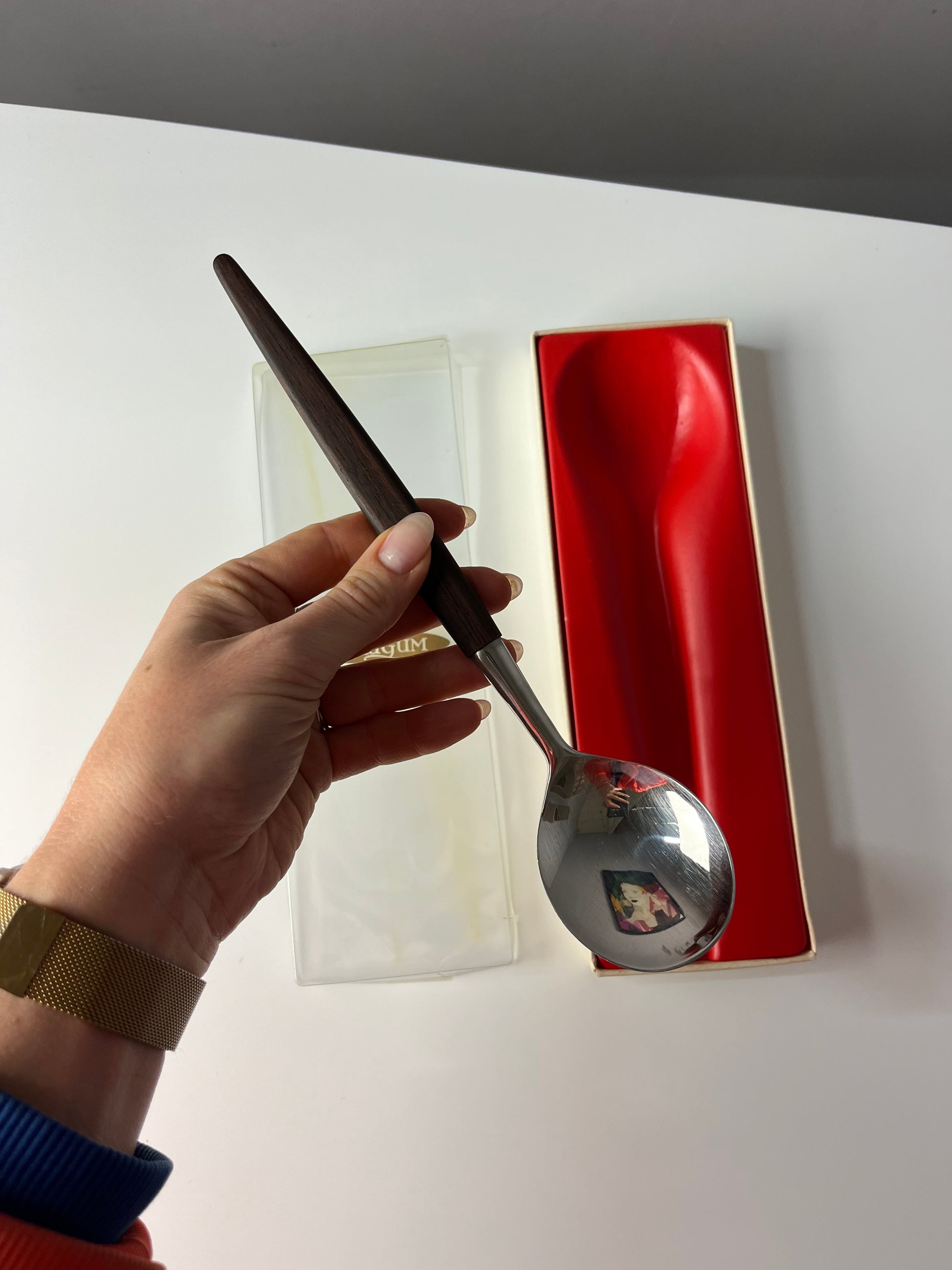 Servierlöffel Teak von Skaugum aus Norwegen