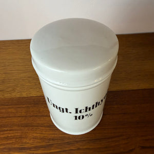 Apothekerdose Ungt. Ichthyolo 10% weiß Porzellan - 500 ml