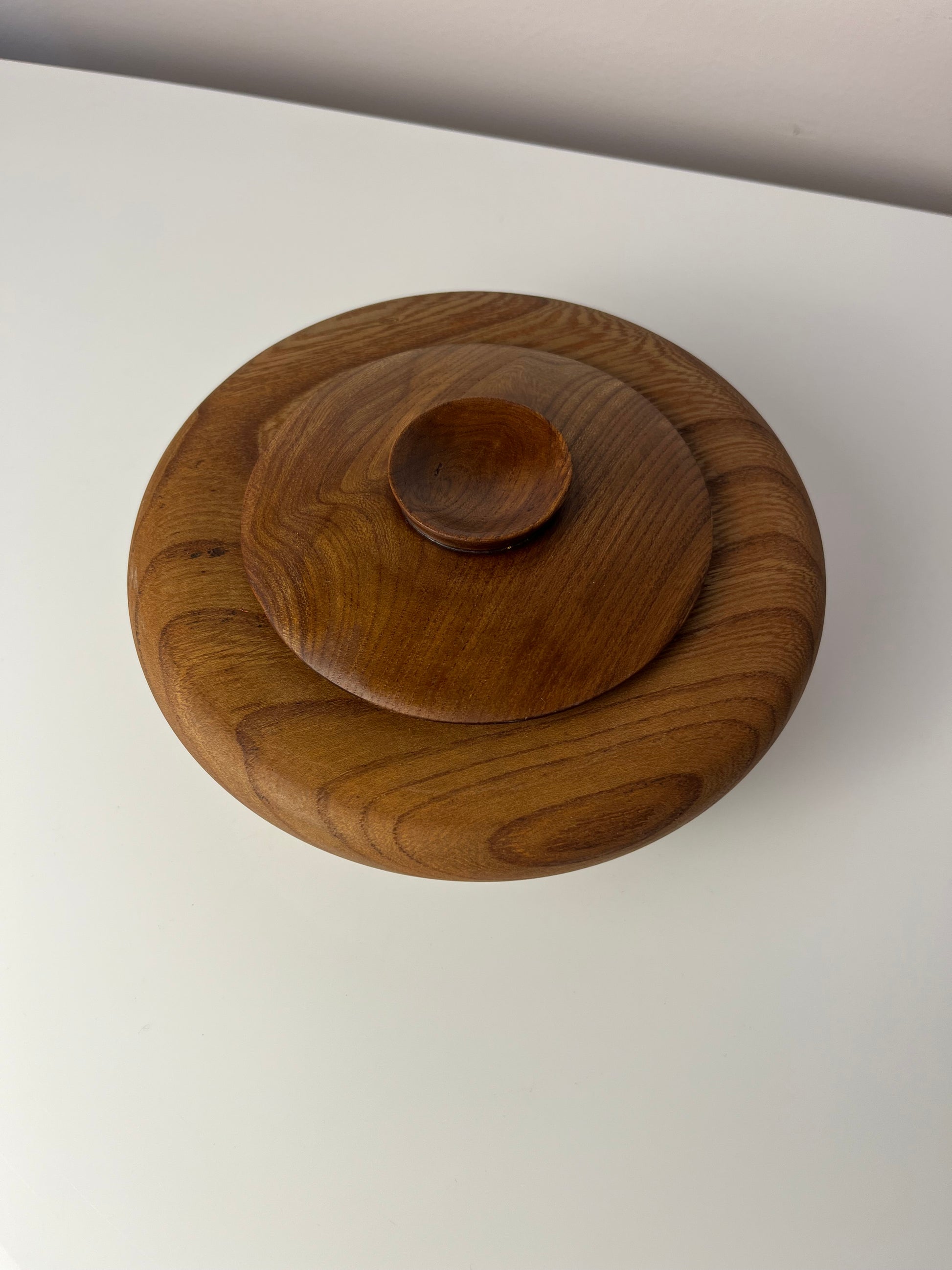 Dose Teak mit Deckel aus Dänemark