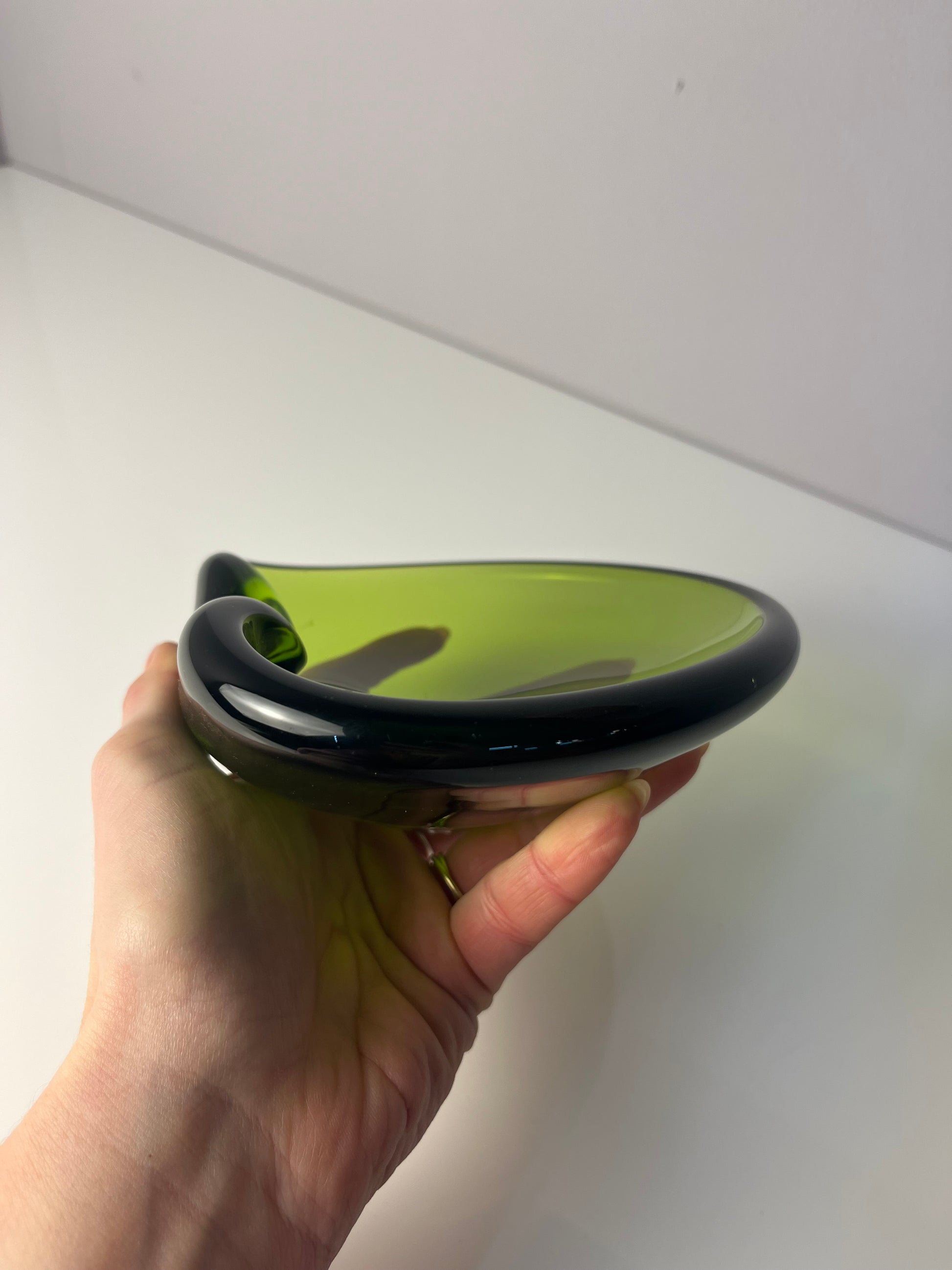 Aschenbecher grün Glas von Holmegaard