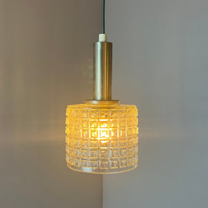 Hängelampe Glas Metall aus Dänemark