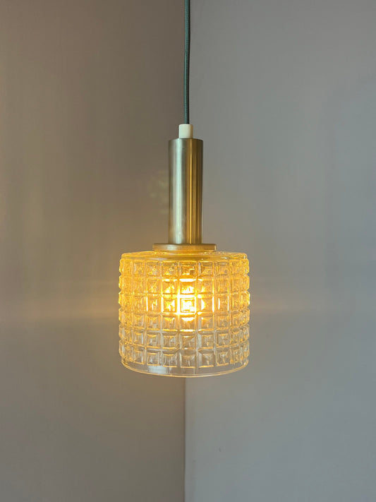 Hängelampe Glas Metall aus Dänemark