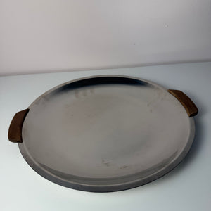 Tablett Edelstahl mit Teak Griffen aus Dänemark
