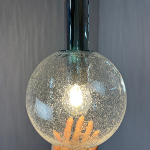 Hängelampe Größe S Einschlussglas Chrom von Doria