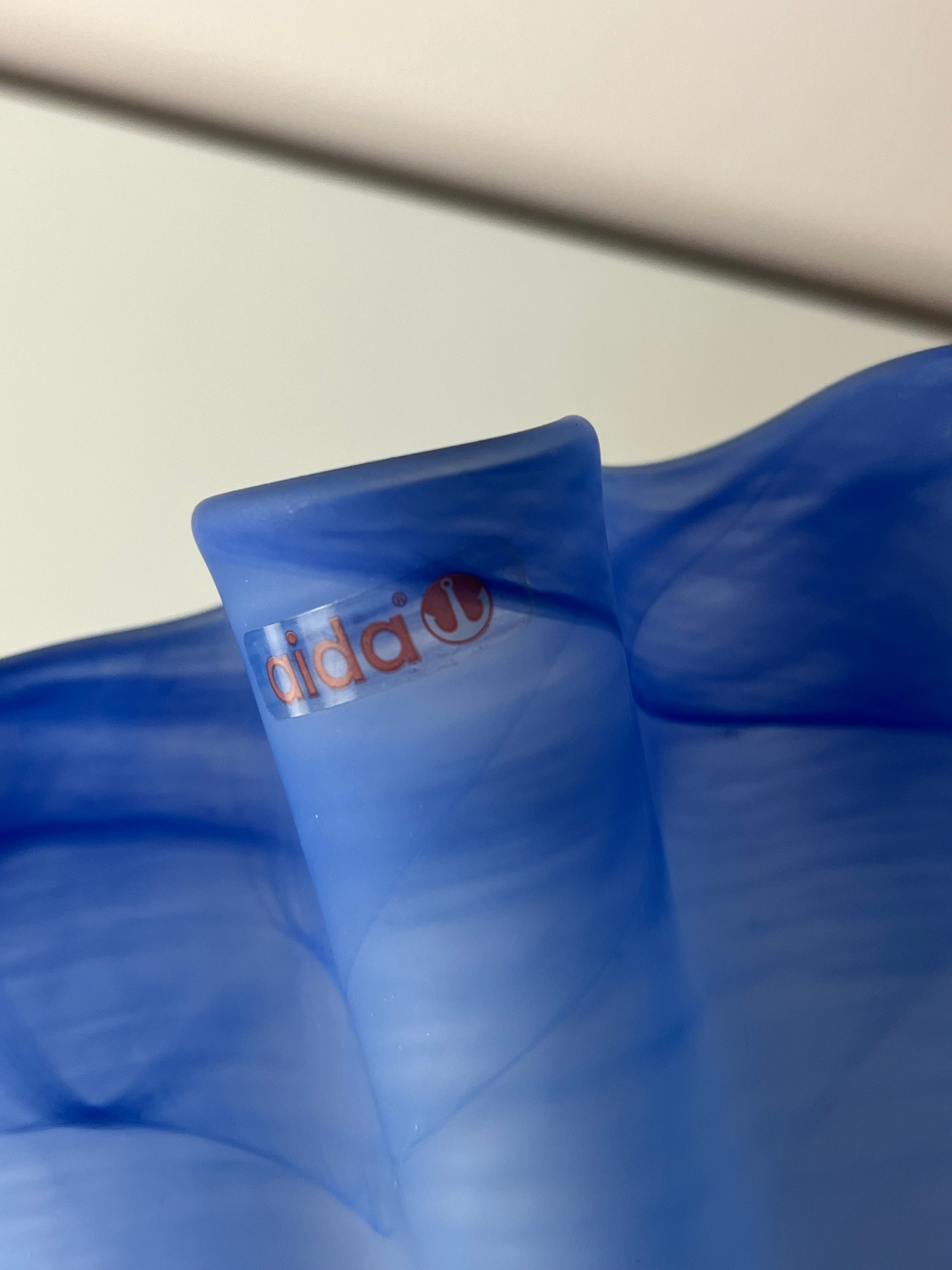Vase Fazoletto blau Glas von Aida