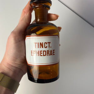 Apothekerglas Tinct. Ephedrae braun