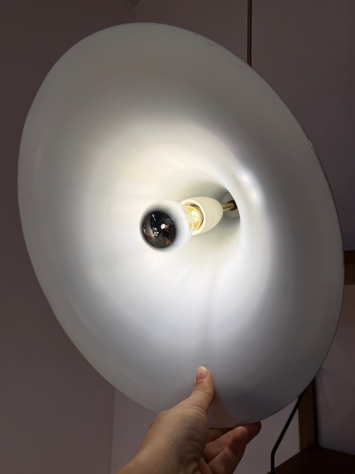 Trompetenlampe orange aus Dänemark