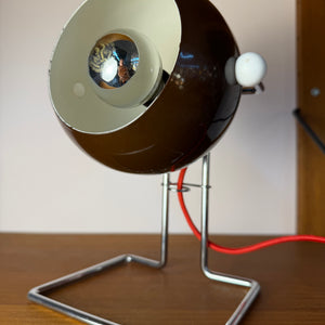 Kugel Tischlampe braun silber aus Dänemark