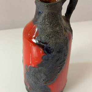 Vase Fat Lava rot dunkelbraun von Marei Keramik