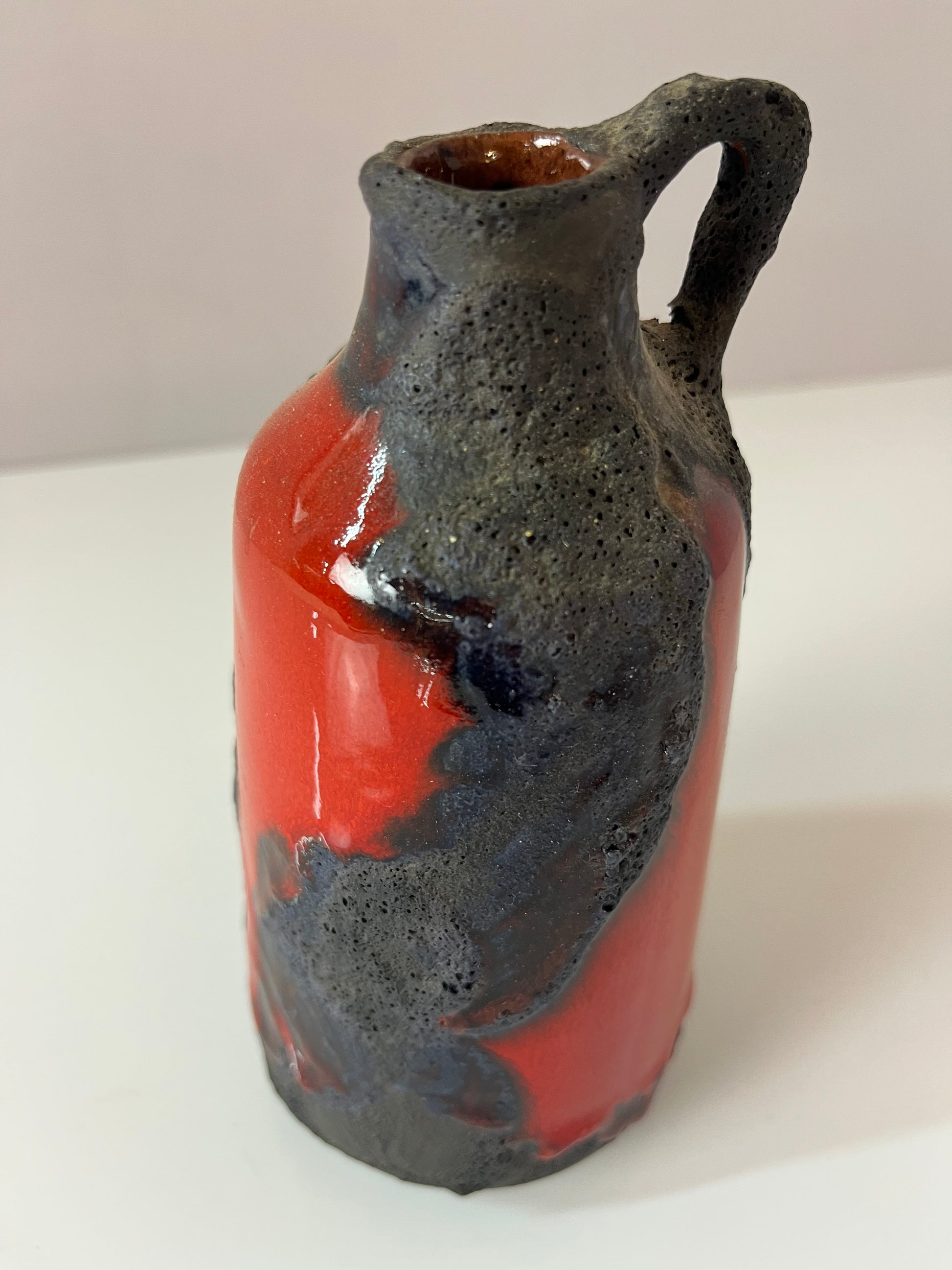Vase Fat Lava rot dunkelbraun von Marei Keramik