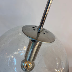Kugellampe Glas Chrom von Glashütte Limburg