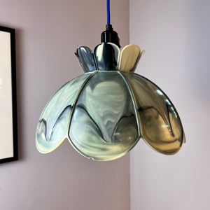 Hängelampe marmorierte Blume Kunststoff aus Dänemark
