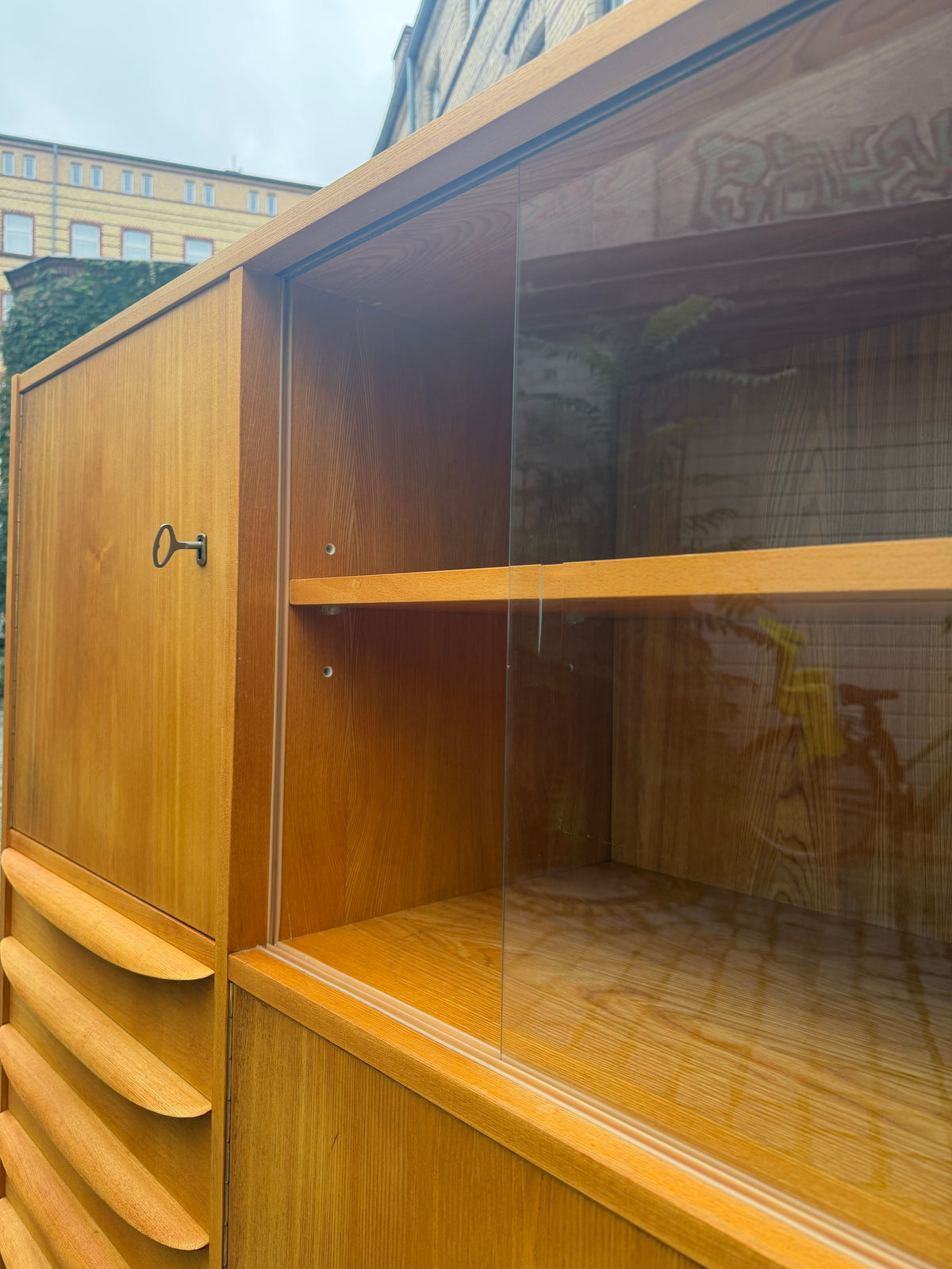 Highboard Typ 602/G Esche von Franz Ehrlich für Hellerau