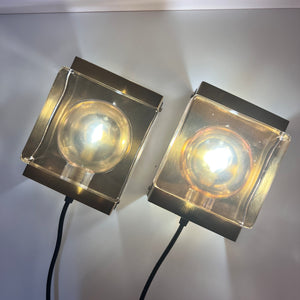 Wandlampe Maritim Typ 15806 Glas Messing von Vitrika