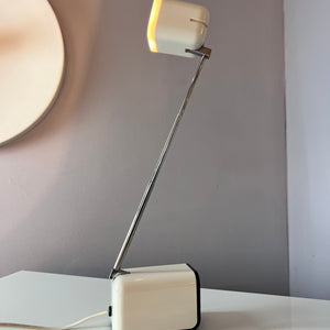 Tischlampe Modell 1001 weiß mit Teleskoparm von Karstadt
