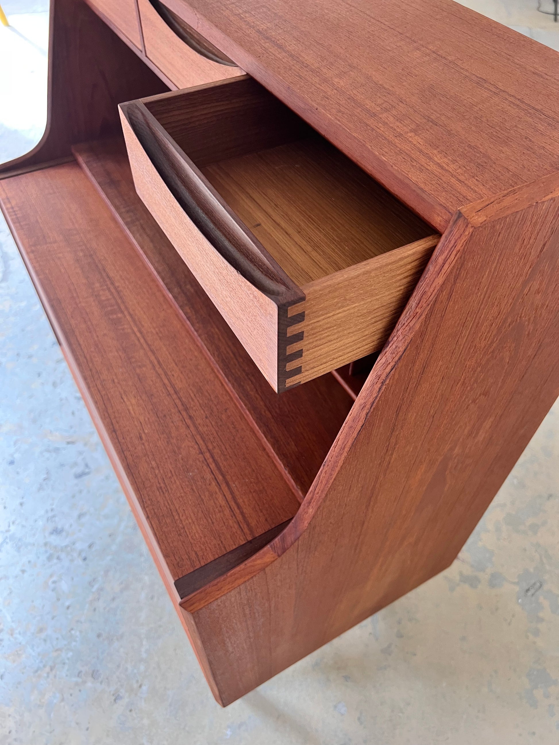 Sekretär Teak mit Schminktisch & Spiegel aus Dänemark