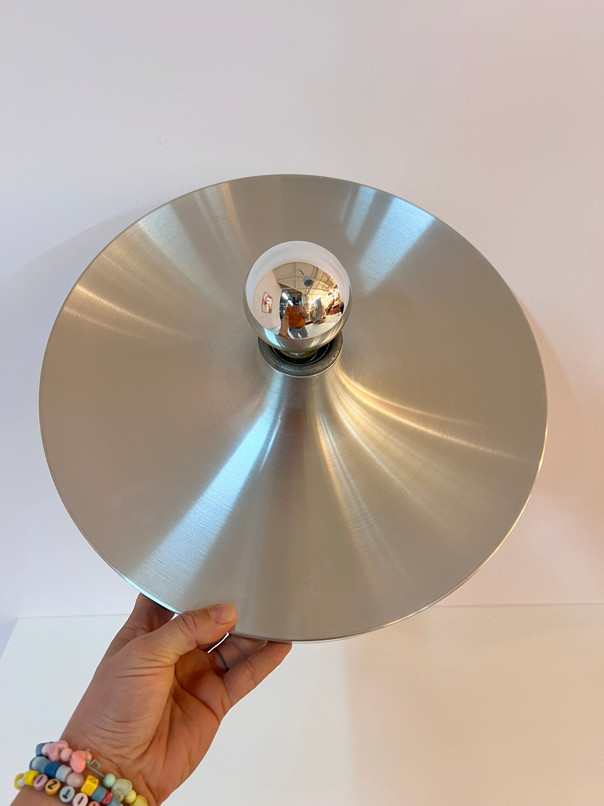 Wandlampe Diskus Aluminium gebürstet