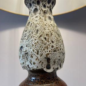 Tischlampe weiß braun Keramik von Hustadt Leuchten