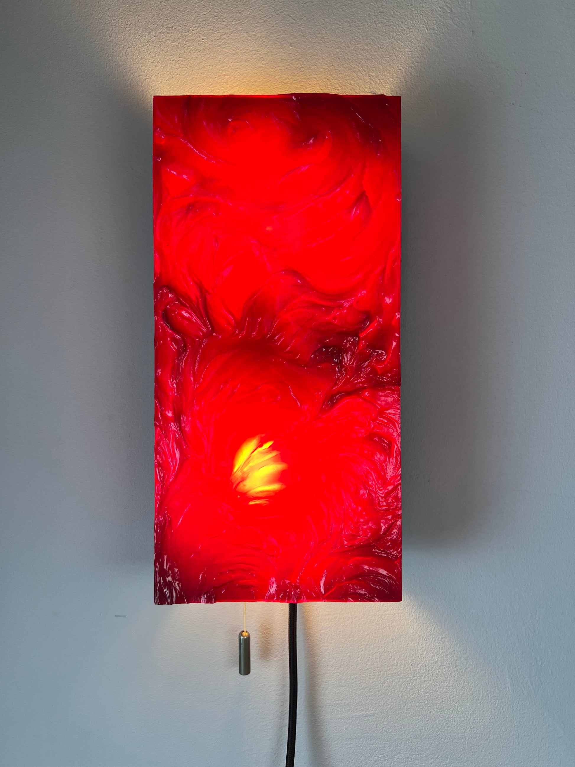 Wandlampe rot von Uwe Mersch 70er