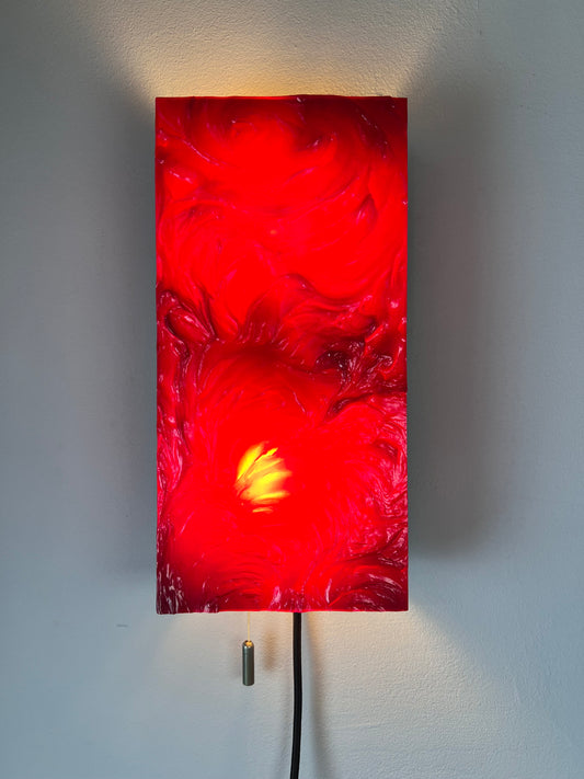 Wandlampe rot von Uwe Mersch 70er