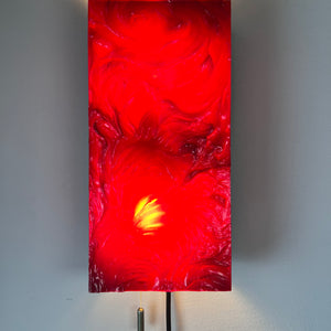 Wandlampe rot von Uwe Mersch 70er