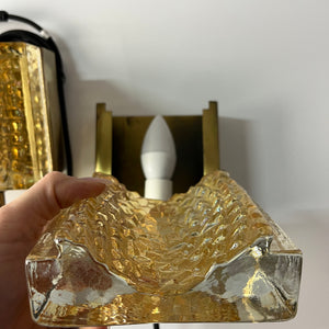 Set: 2x Wandlampe Kalmarlampet 17205 gold Messing Glas von Vitrika