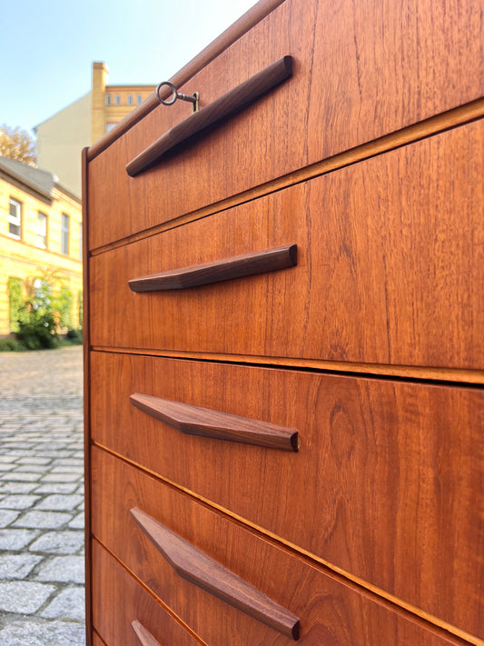 Kommode Teak mit Schloss aus Dänemark