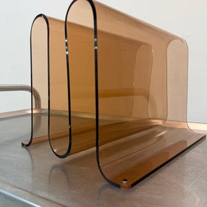 Zeitschriftenständer hellbraun Plexiglas