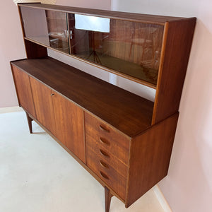 Sideboard Teak mit Vitrinenaufsatz aus Schweden