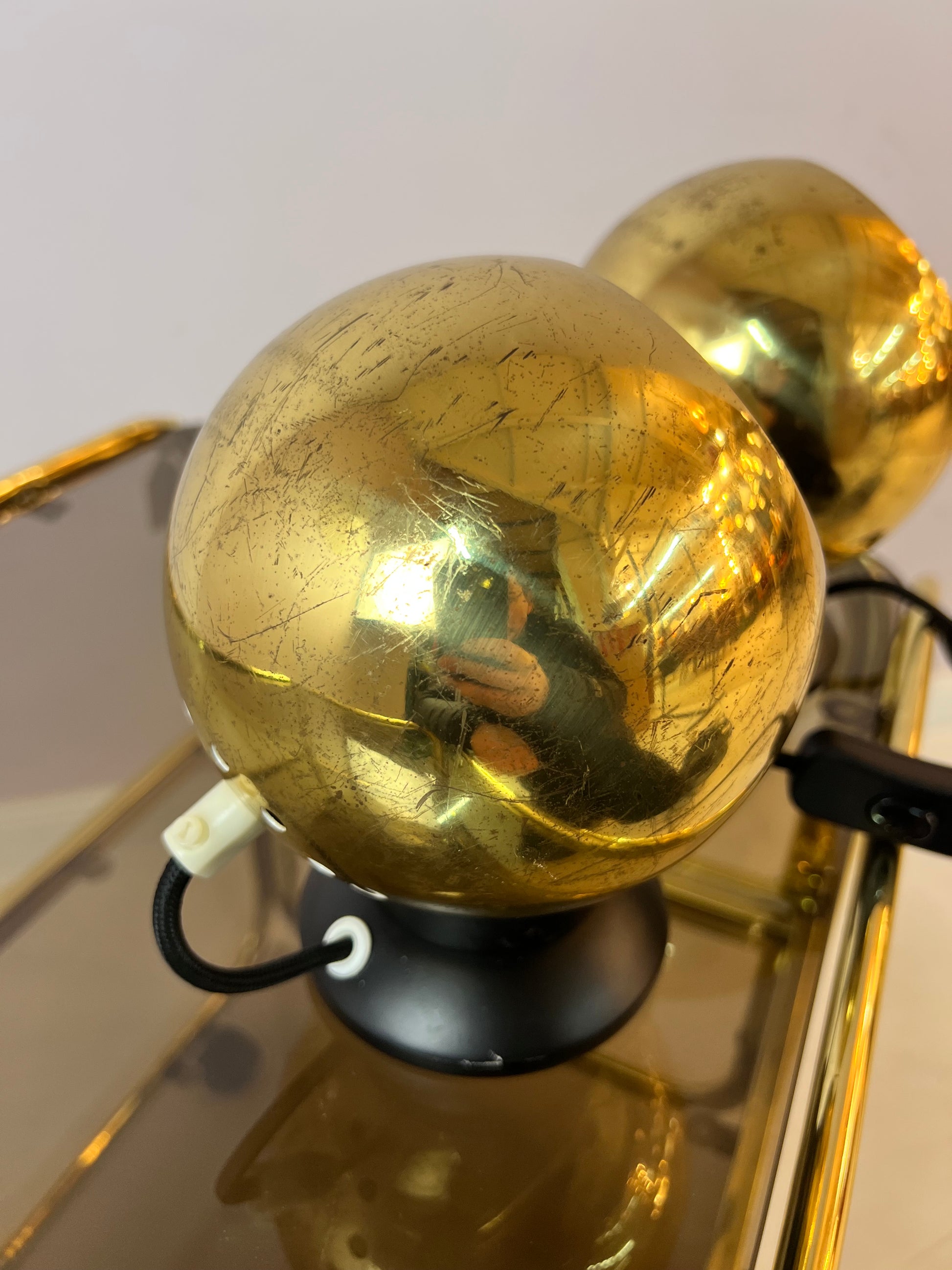 Set: 2x Kugellampe gold von Horn