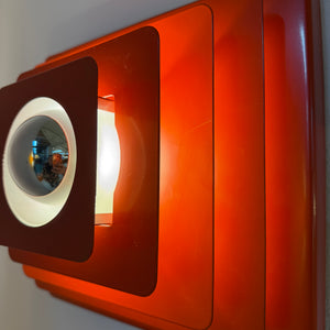 Wandlampe Pyramide rot Metall von Hustadt Leuchten