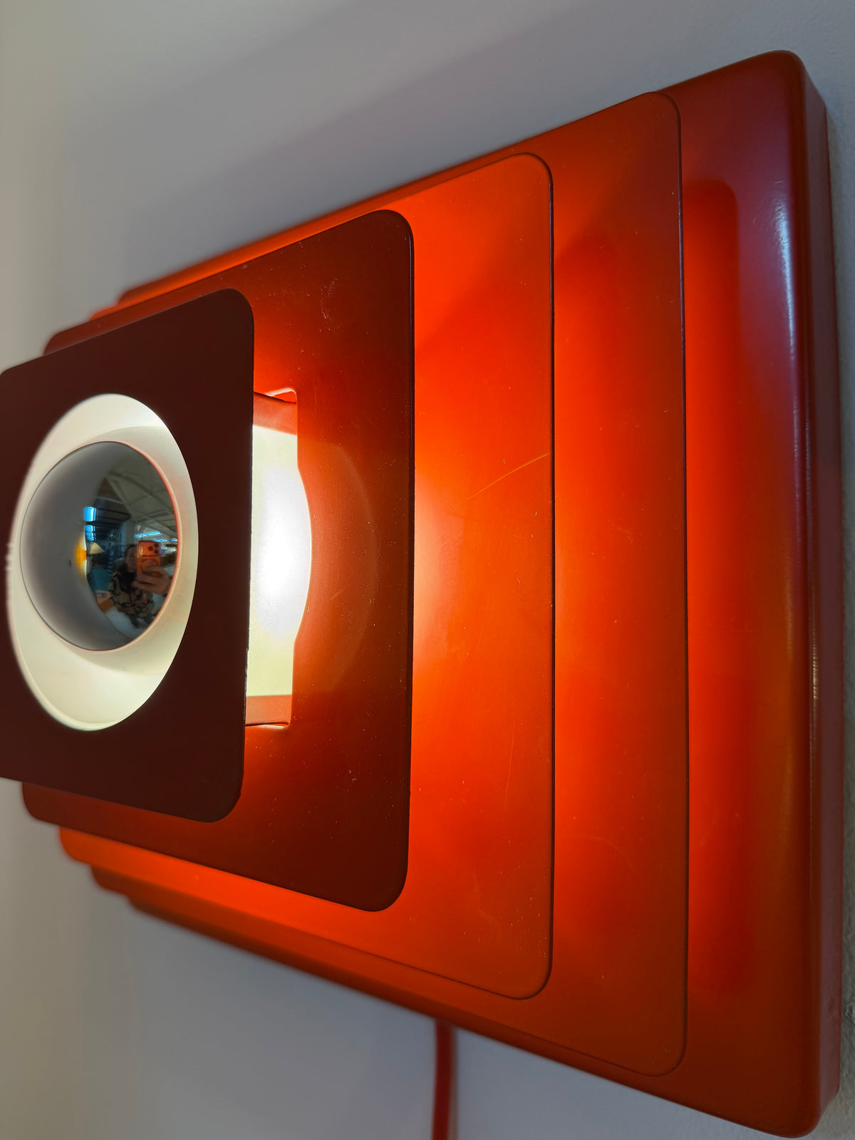 Wandlampe Pyramide rot Metall von Hustadt Leuchten