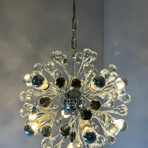 Sputnik Kronleuchter Chrom Glas aus Italien