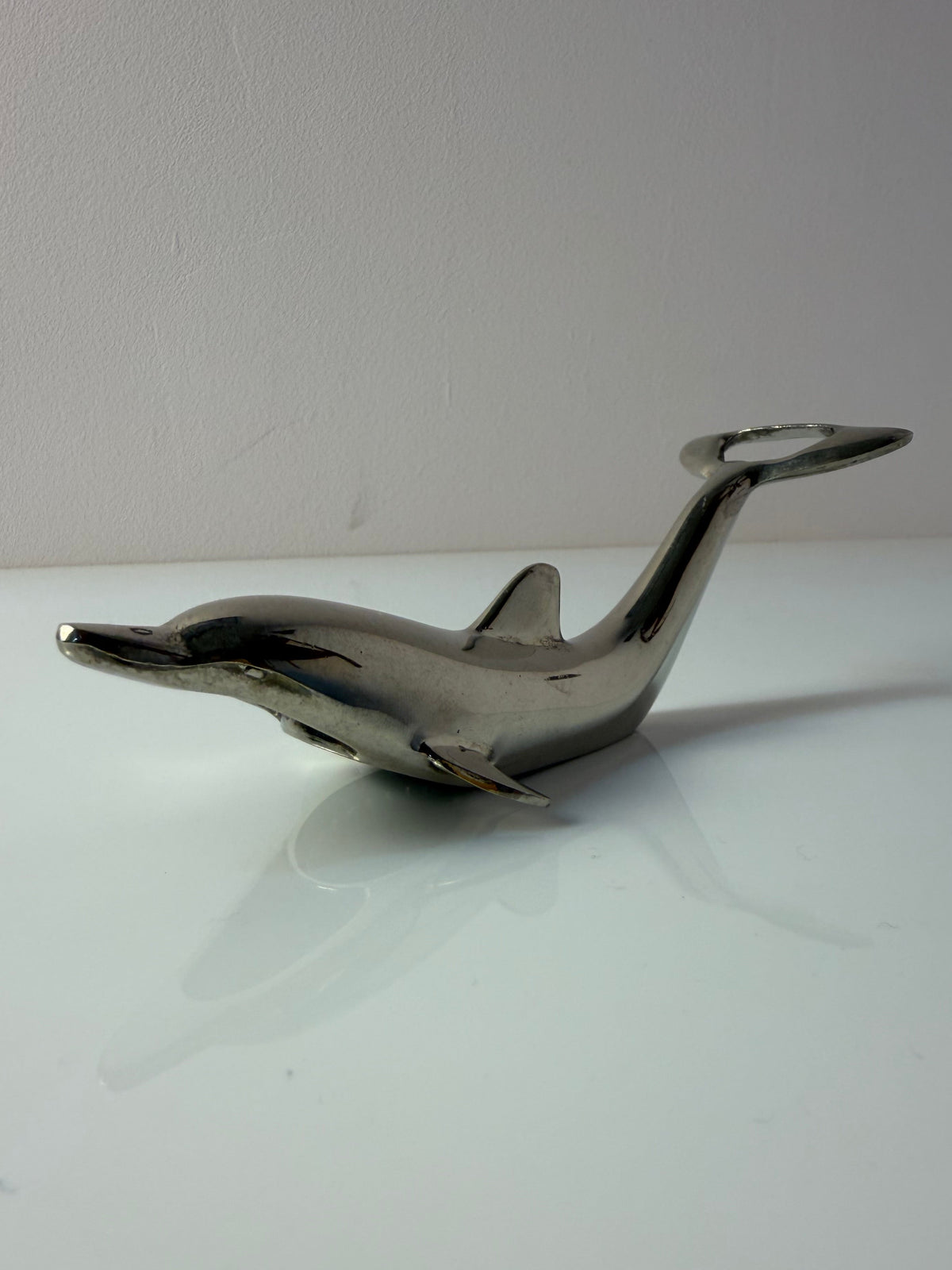 Flaschenöffner Delfin silber aus Dänemark