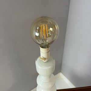 Tischlampe weiß Glas aus Dänemark