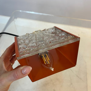 Wandlampe orange Glas