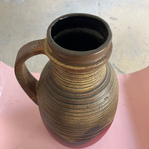 Bodenvase 417-42 rot braun von Scheurich West Germany