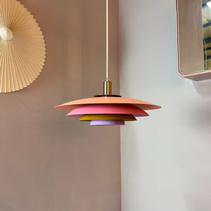 Lamellenlampe neu lackiert rosa orange