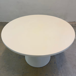 Runder Tulip Esstisch weiß Fiberglas