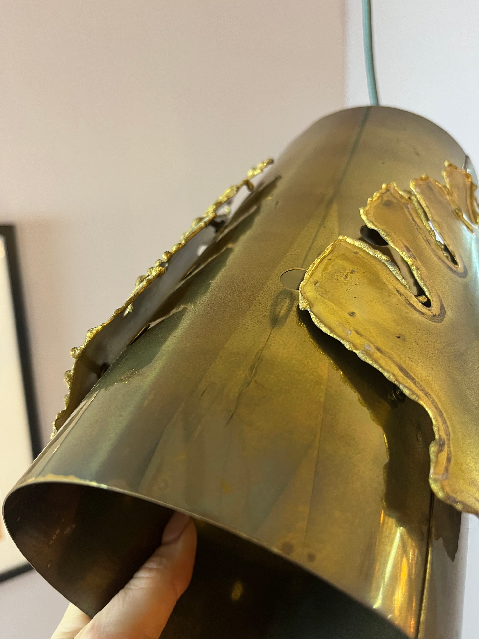 Hängelmape mit Messing Blättern von Svend Aage Holm Sørensen