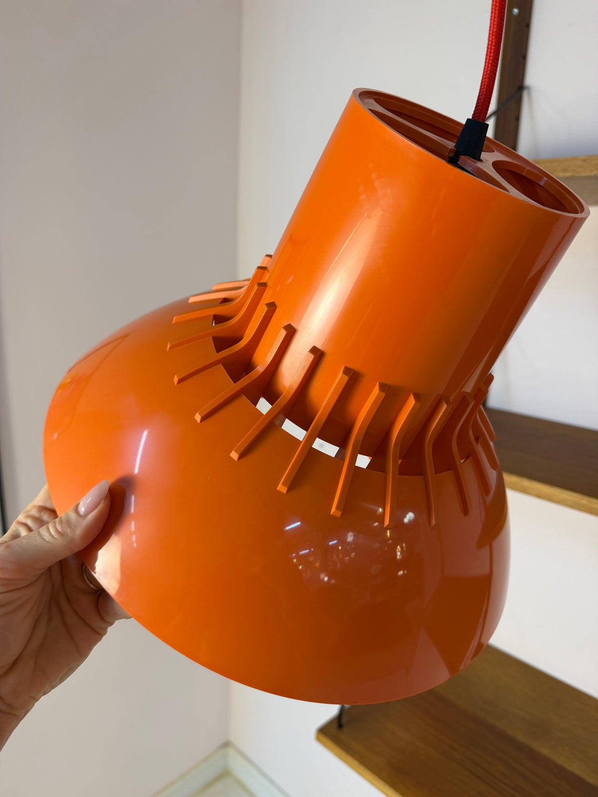 Hängelampe Solar orange Kunststoff von Svend Middelboe für Nordisk Solar